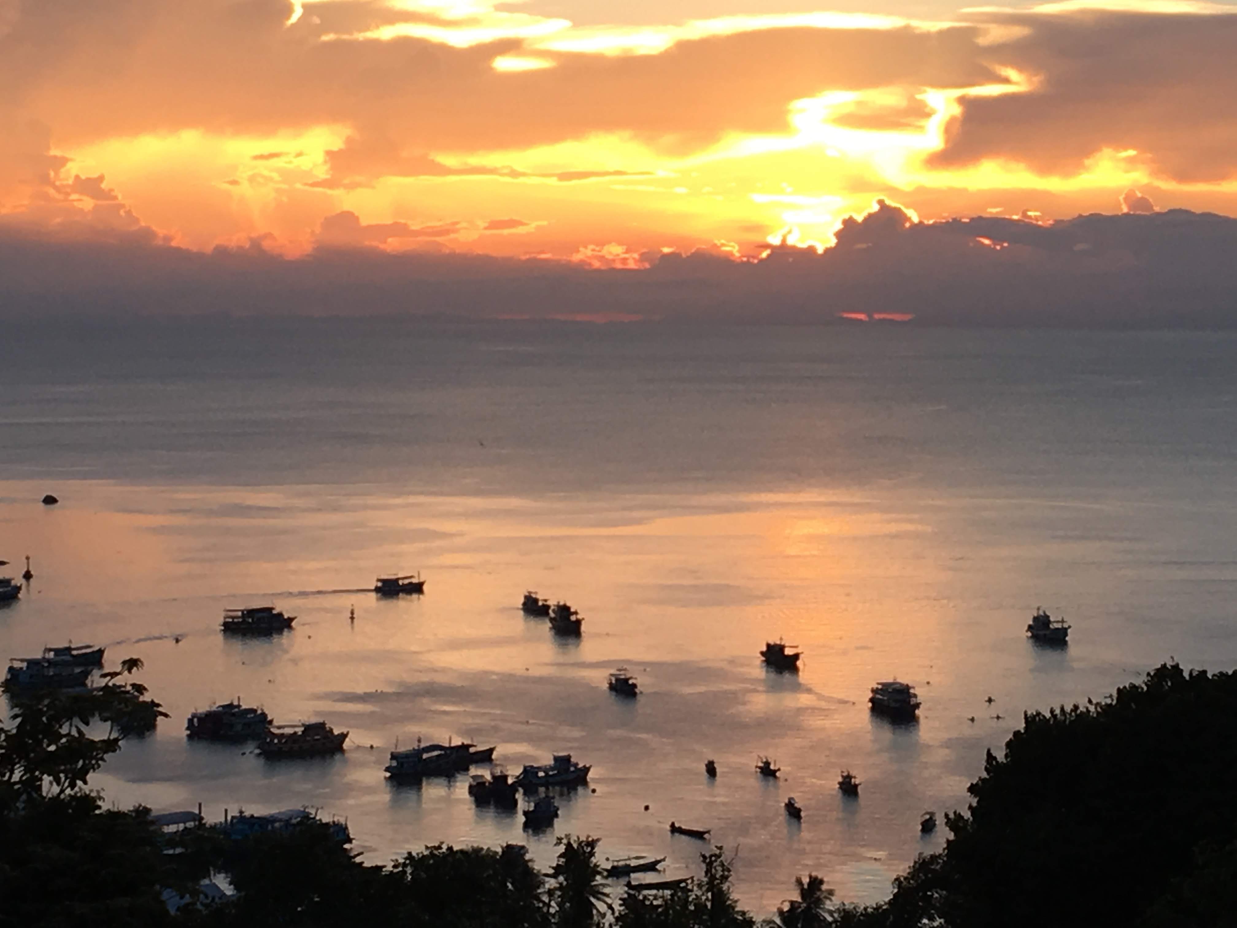 Sunset at Koh Tao Island, Surat Thani province, Thailand