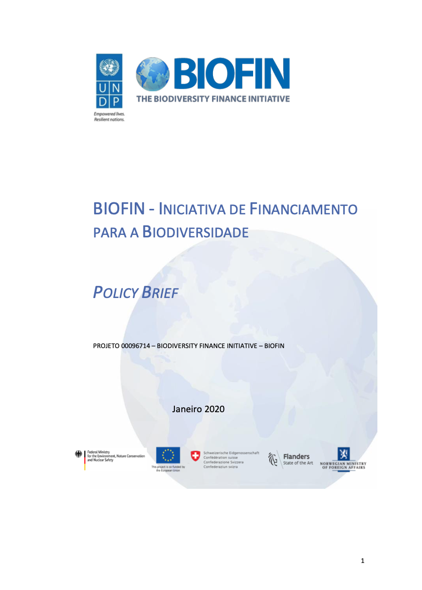 Plano de Mobilização de Recursos para a Biodiversidade - Panorama sobre as soluções de financiamento no Brasil