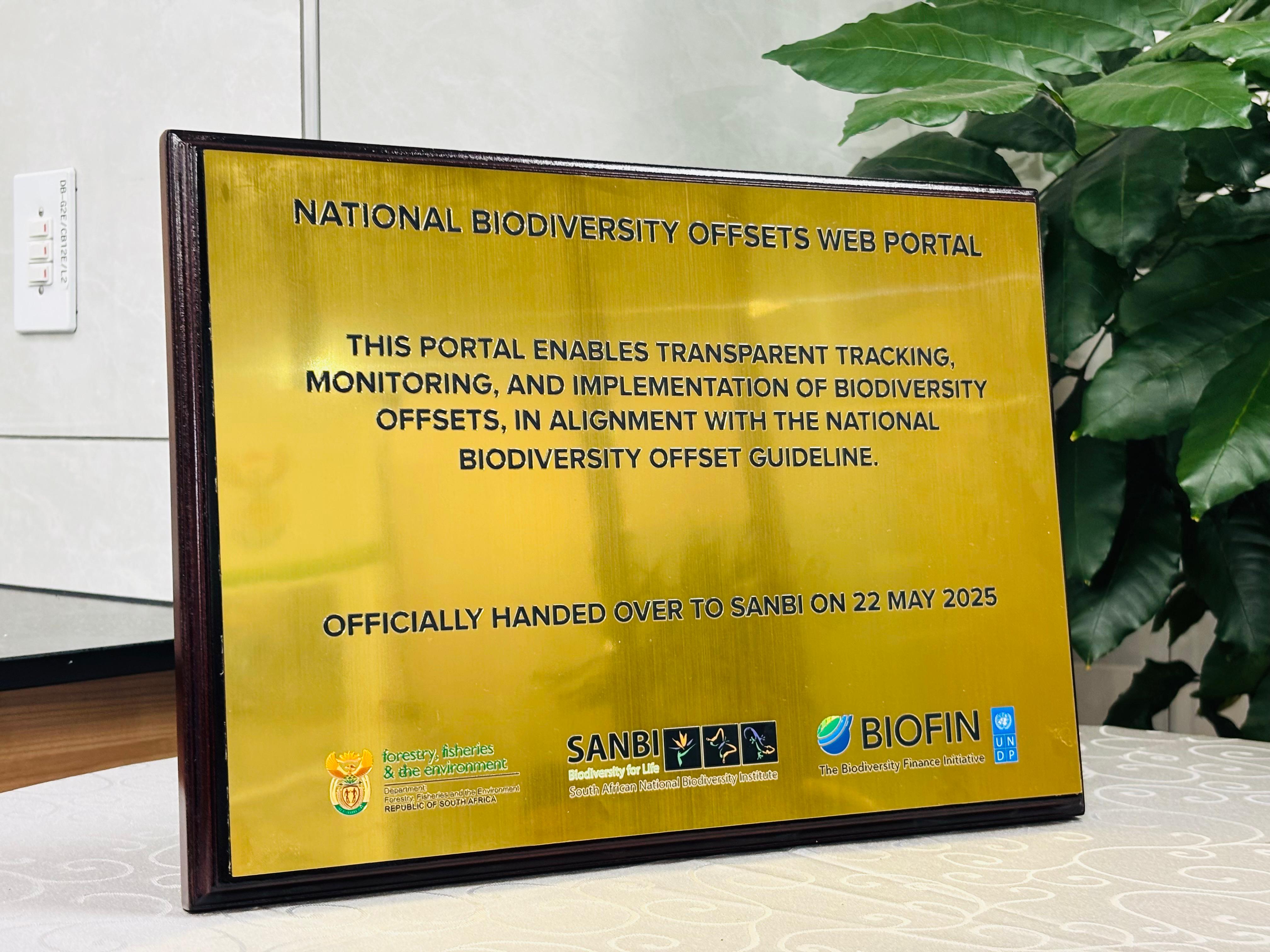 UNDP BIOFIN handed over the National Biodiversity Offset Web Portal to the Government of South Africa