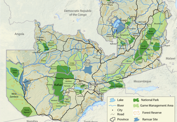 map Zambia