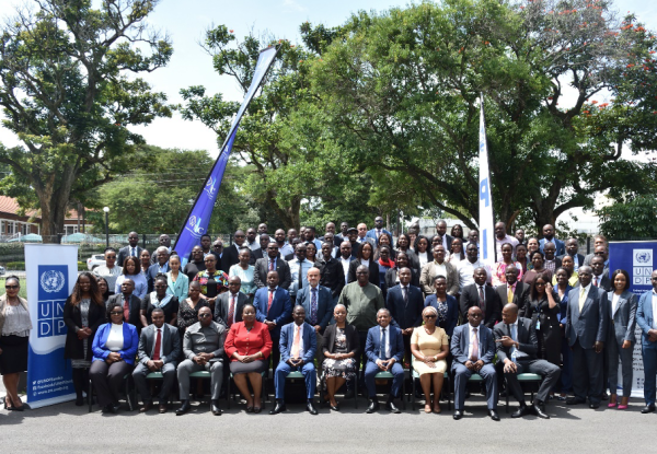 Stakeholders gather for a group photo at the Launch of three green finance solutions by BIOFIN at Intercontinental Hotel in Lusaka, Zambia  on the 7th of February 2024