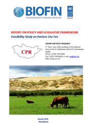 Feasibility Study on Pasture Use Fee -  Report on Policy and Legislative Framework 