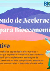 Portada de infografía sobre resumen y resultados del Fondo de Aceleración para Bioeconomía