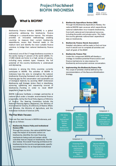 BIOFIN Indonesia Factsheet
