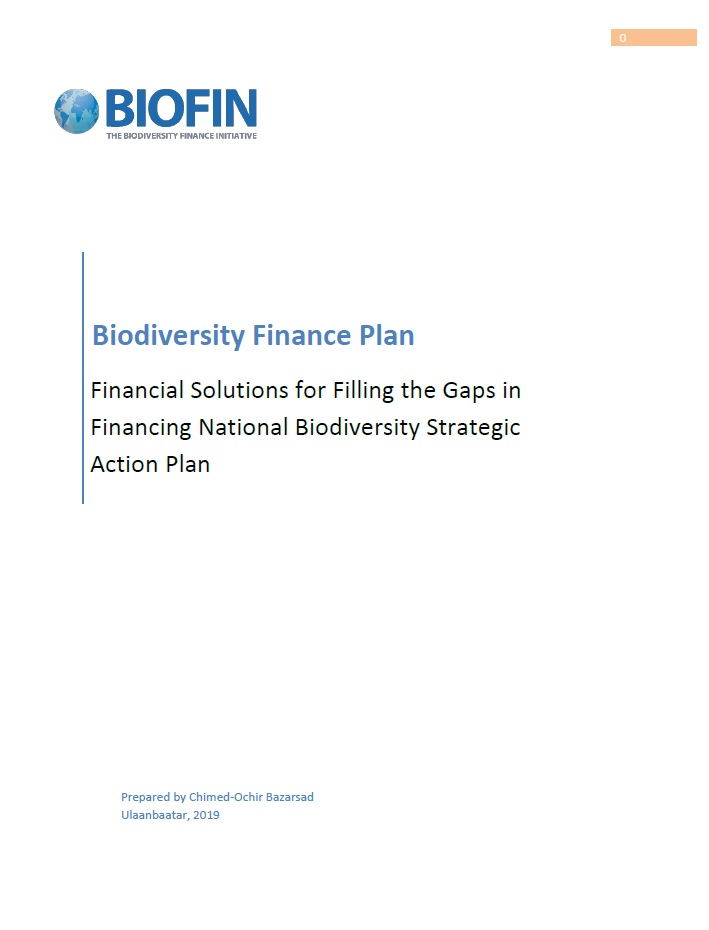 Biodiversity Finance Plan (BFP), Mongolia