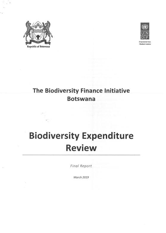 Botswana Biodiversity Expenditure review