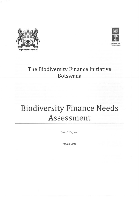 Botswana Finance Needs Assesment