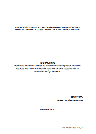 Libro 3a Identificación de mecanismos de financiamiento para movilizacion de recursos en biodiversidad