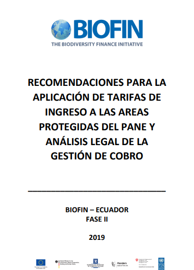 Recomendaciones para la Aplicación de Tarifas de Ingreso a las Areas Protegidas y Análisis Legal
