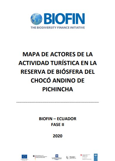Mapa de Actores de la Actividad Turística en la Reserva de Biósfera del Chocó Andino de Pichincha