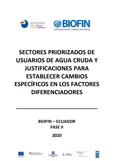 Sectores Priorizados de Usuarios de Agua Cruda y Justificaciones para Establecer Cambios en los Factores Diferenciadores