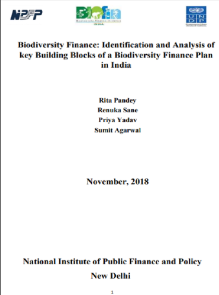Biodiversity Finance: Identification and Analysis of key Building Blocks of a Biodiversity Finance Plan in India