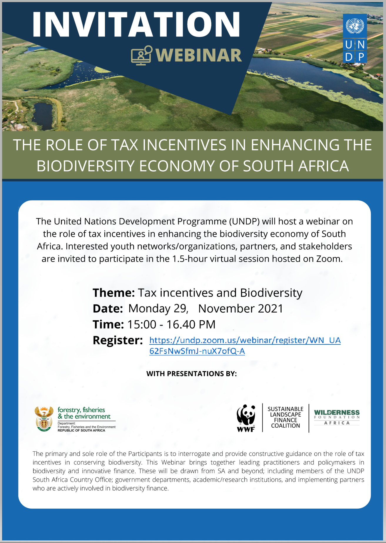 The role of tax incentives in enhancing the biodiversity economy of South Africa Webinar