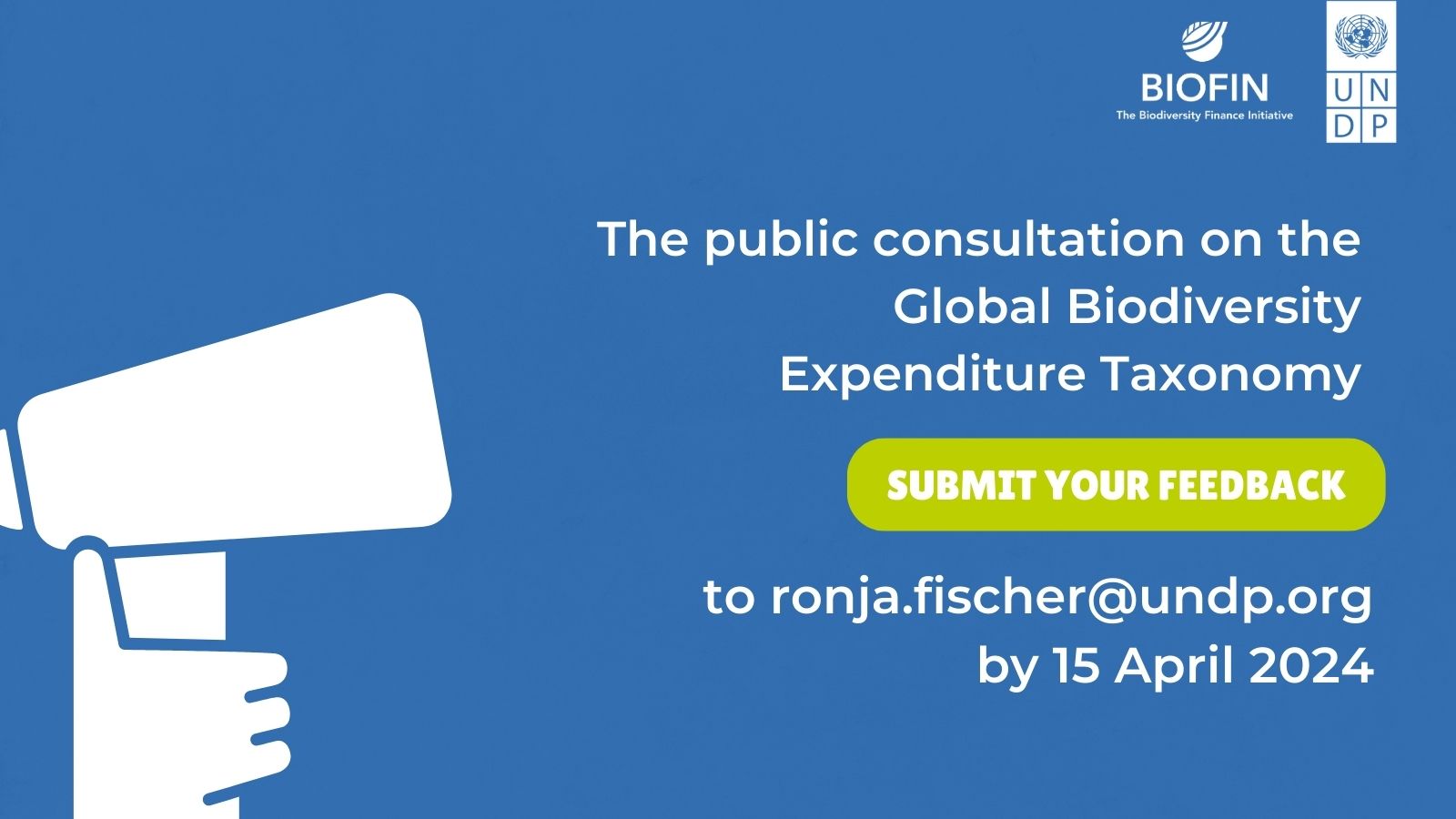 Participate in shaping global biodiversity expenditure