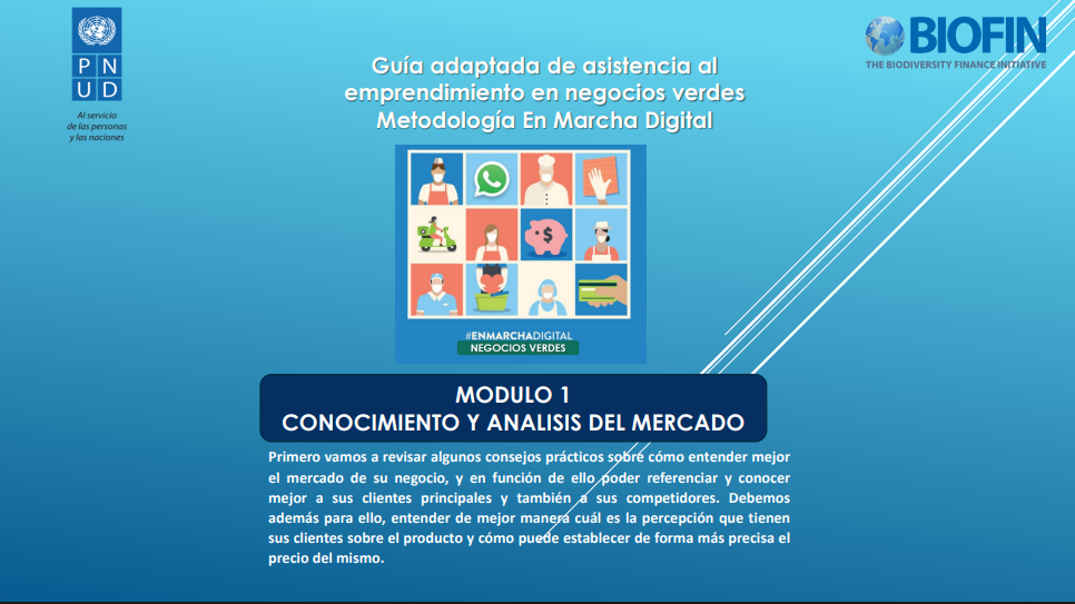 Guía adaptada de asistencia al emprendimiento en negocios verdes Metodología En Marcha Digital