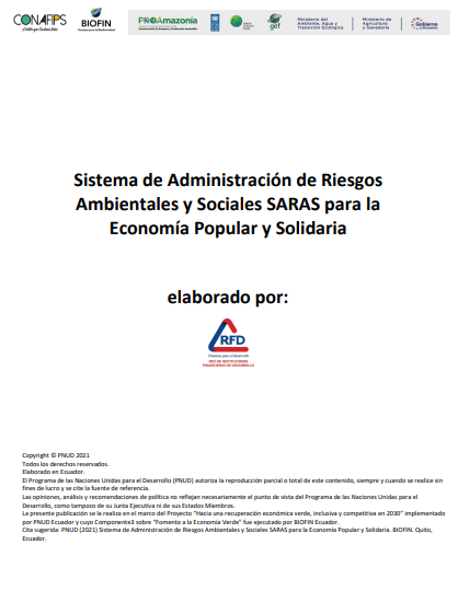 Sistema de Administración de Riesgos Ambientales y Sociales SARAS para la Economía Popular y Solidaria