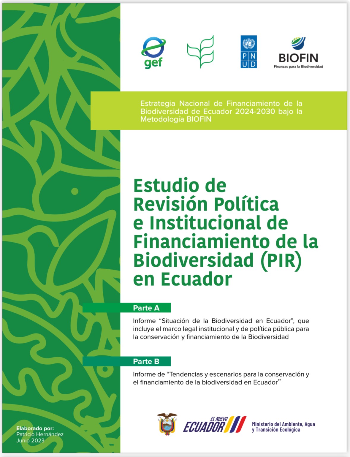 Estudio de Revisión Política e Institucional de Financiamiento de la Biodiversidad (PIR) en Ecuador