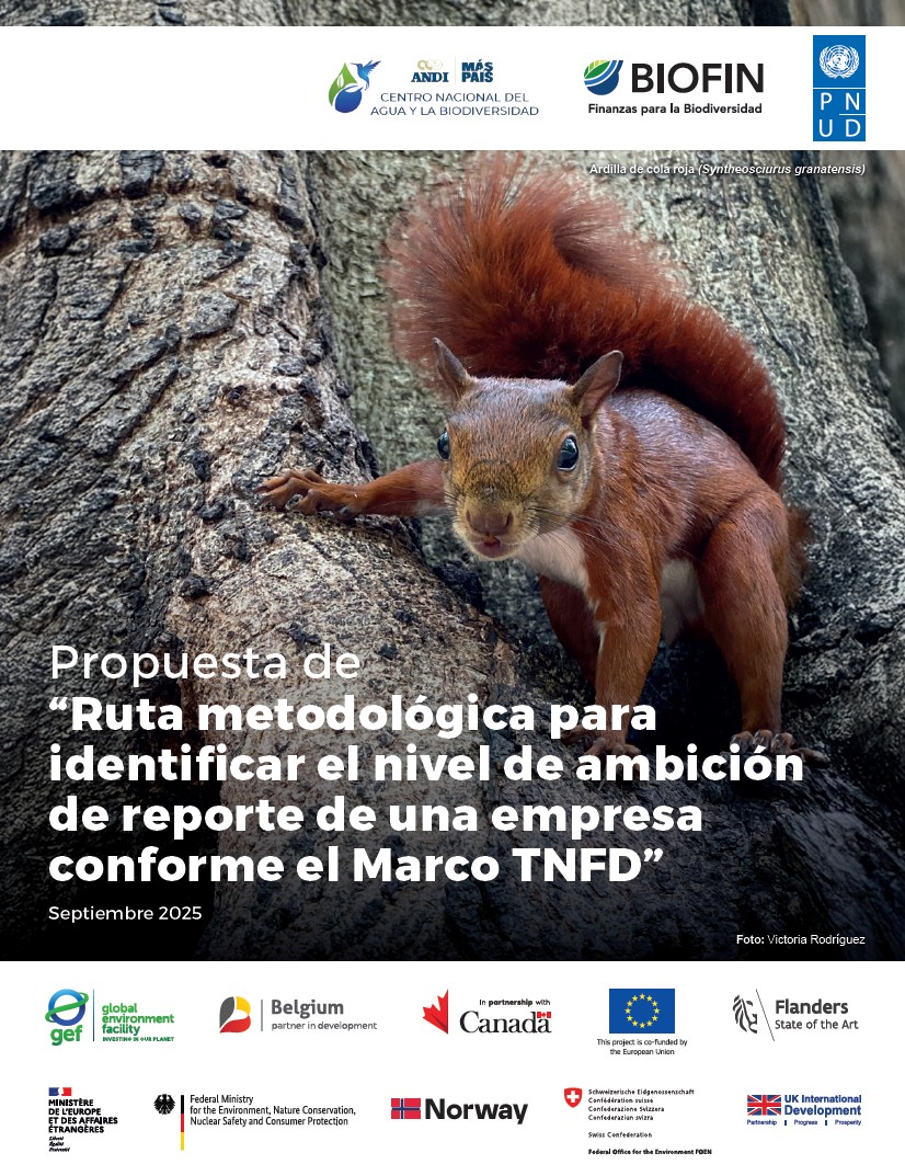 Ruta metodológica para identificar el nivel de ambición de reporte de una empresa conforme al Marco TNFD