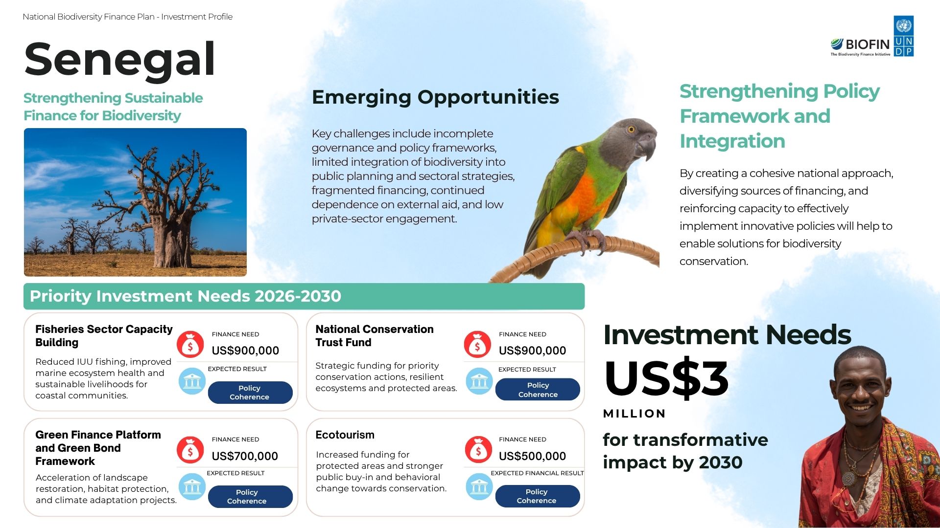 Senegal: National Biodiversity Finance Plan investment profile